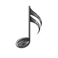 Eighth Musical Note Illustration with Sketching Style for Music Notation and Rhythm Composition Royalty Free Stock Photo