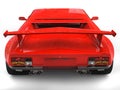 Eighties red sports car - back view
