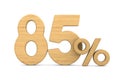 eighty five percent on white background. Isolated 3D illustration Royalty Free Stock Photo