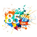 Eighty five percents sale. Splash paint