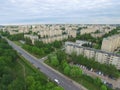 Eiguliai district in Kaunas, Lithuania aerial view