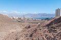 Eilat and Aqaba cities on Aqaba gulf. View from Eilat mountains