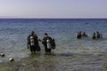 A Scuba Diving Lesson in Eilat, Israel Royalty Free Stock Photo