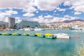 Docked yachts in Eilat marina