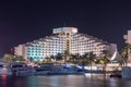 Hotel Isrotel King Solomon at night in Eilat resort