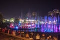 People waching water and light show at Musical Fountain