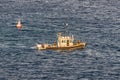 Israeli military boat patrols in bay of Eilat, Israel