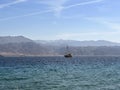 Pleasure yacht in the Red Sea Bay