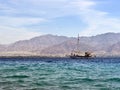 Pleasure yacht in the Red Sea Bay