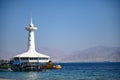 Eilat, Israel - 12.11.2019 - Underwater Observatory in Eilat with it`s beautiful blue sea Royalty Free Stock Photo