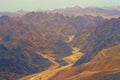 Eilat mountains Aqaba gulf from Yoash mountain Royalty Free Stock Photo