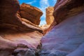 The Eilat Mountains: Red Canyon, giant clif Royalty Free Stock Photo