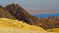 Eilat mountains above Eilat gulf (Aqaba gulf) Israel Royalty Free Stock Photo