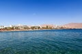 Eilat resort hotel panorama with beach at Red Sea, Israel Royalty Free Stock Photo