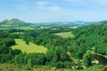 Eildon Hills from Scotts View with river Tweed Royalty Free Stock Photo