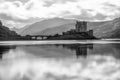 Eilean Donan Castle Scotland landmark Scottish old fortress Royalty Free Stock Photo
