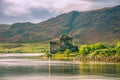 Eilean Donan Castle Scotland landmark Scottish old fortress Royalty Free Stock Photo