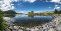 Eilean Donan Castle during a warm summer day - Dornie, Scotland Royalty Free Stock Photo