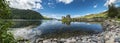 Eilean Donan Castle during a warm summer day - Dornie, Scotland Royalty Free Stock Photo