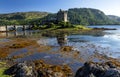 Eilean Donan Castle during a warm summer day - Dornie, Scotland - United Kingdom Royalty Free Stock Photo