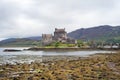 Eilean Donan Castle during a warm summer day - Dornie, Scotland - United Kingdom Royalty Free Stock Photo