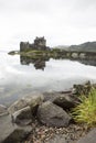Eilean Donan Castle during a warm summer day - Dornie, Scotland Royalty Free Stock Photo