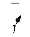 Eilean Siar outline map Royalty Free Stock Photo