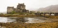 Eileen Donan Castle in the rain Royalty Free Stock Photo