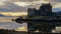 Eileen Donan Castle at sunset. Royalty Free Stock Photo
