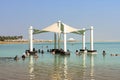 EIN BOKEK, ISRAEL 22 October 2018: People floating in Dead Sea circa