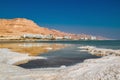 Ein Bokek. Dead Sea. Winter morning. Royalty Free Stock Photo