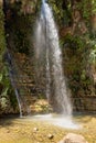 Ein David  Waterfall in the Ein Gedi National Nature Reserve, located in the Judean Desert, southern Israel Royalty Free Stock Photo