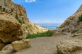 Nahal David valley, in the Ein Gedi Nature Reserve Royalty Free Stock Photo