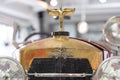 Close up of a Hood ornament of a historic Austro-Daimler vehicle in the museum fahrtraum in Mattsee