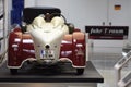 A historic Austro-Daimler vehicle from behind  in the museum fahrtraum in Mattsee Royalty Free Stock Photo