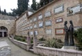 Ein Karem, ISRAEL - January 28, 2020: Figures of pregnant Mary and Elizabeth related to the visitation of Elizabeth by Mary in Ein