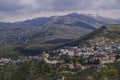 Landscape of Ein Qiniyye and Mount Hermon the north of Israel Royalty Free Stock Photo