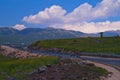 Landscape of Ein Qiniyye and Mount Hermon the north of Israel Royalty Free Stock Photo