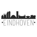 Eindhoven Netherlands. City Skyline. Silhouette City. Design Vector. Famous Monuments.