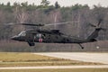 United States Army Sikorsky HH-60M Blackhawk transport helicopter in flight