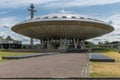 Evoluon building. The Evoluon is a discus-shaped building, the futuristic flying saucer-like dome