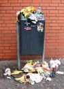 Eindhoven, The Netherlands. 10-09-2023. Overflowing garbage in the center of Eindhoven, the Netherlands.