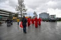 Climate activists protesting at Eindhoven Airport