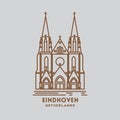 eindhoven. Vector illustration decorative design Royalty Free Stock Photo