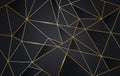 Vector Illustration Black And Gold Abstract Low Poly Background. Golden Mosaic Texture. Royalty Free Stock Photo