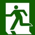 Emergency exit left iso 7010 green vector