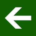 Emergency exit left iso 7010 green