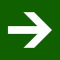 Emergency exit sign symbol right iso 7010 green vector Royalty Free Stock Photo