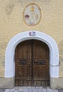 Door of a heritage-protected bourgeois house