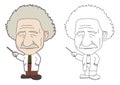 Einstein Cartoon Royalty Free Stock Photo